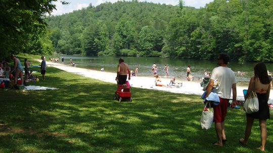 Go for a swim at Cave Mountain Lake State Park.