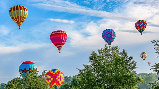 See hot air balloons launch at the Balloons Over Rockbridge Hot Air Balloon and Music Festival