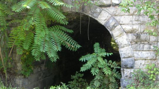 See the ruins of the 'railroad that never was' by driving south down Plank Road in Rockbridge County.