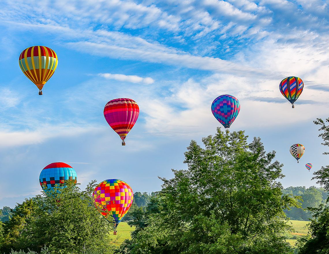 See hot air balloons launch at the Balloons Over Rockbridge Hot Air Balloon and Music Festival