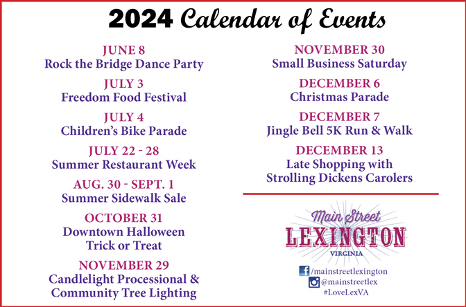 Calendar of events